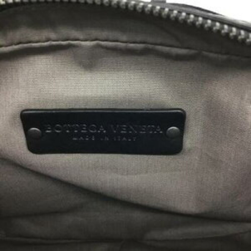 BOTTEGA VENETA Body Belt Crossbody Bag Two Tone Leather Black - Picture 12 of 13